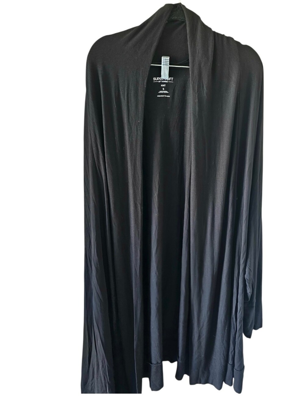 Torrid Black Super Soft Knit Open Front Drape Cardigan  Size 5 5X